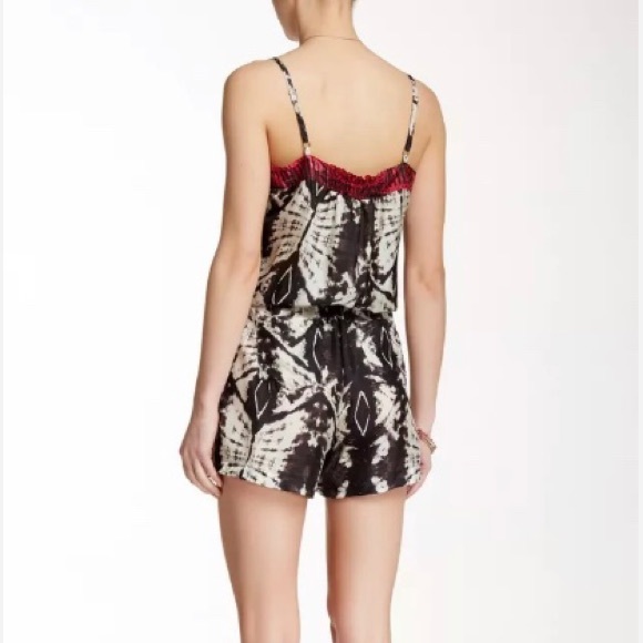 DA-NANG Tribal Print Silk Romper - Picture 2 of 6